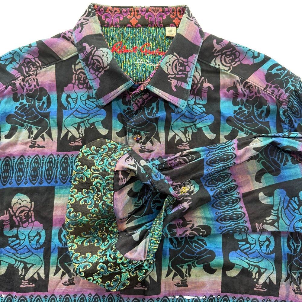 Robert Graham 2XL Limited Edition Buddha 315/418 Long Sleeve Button Down Shirt